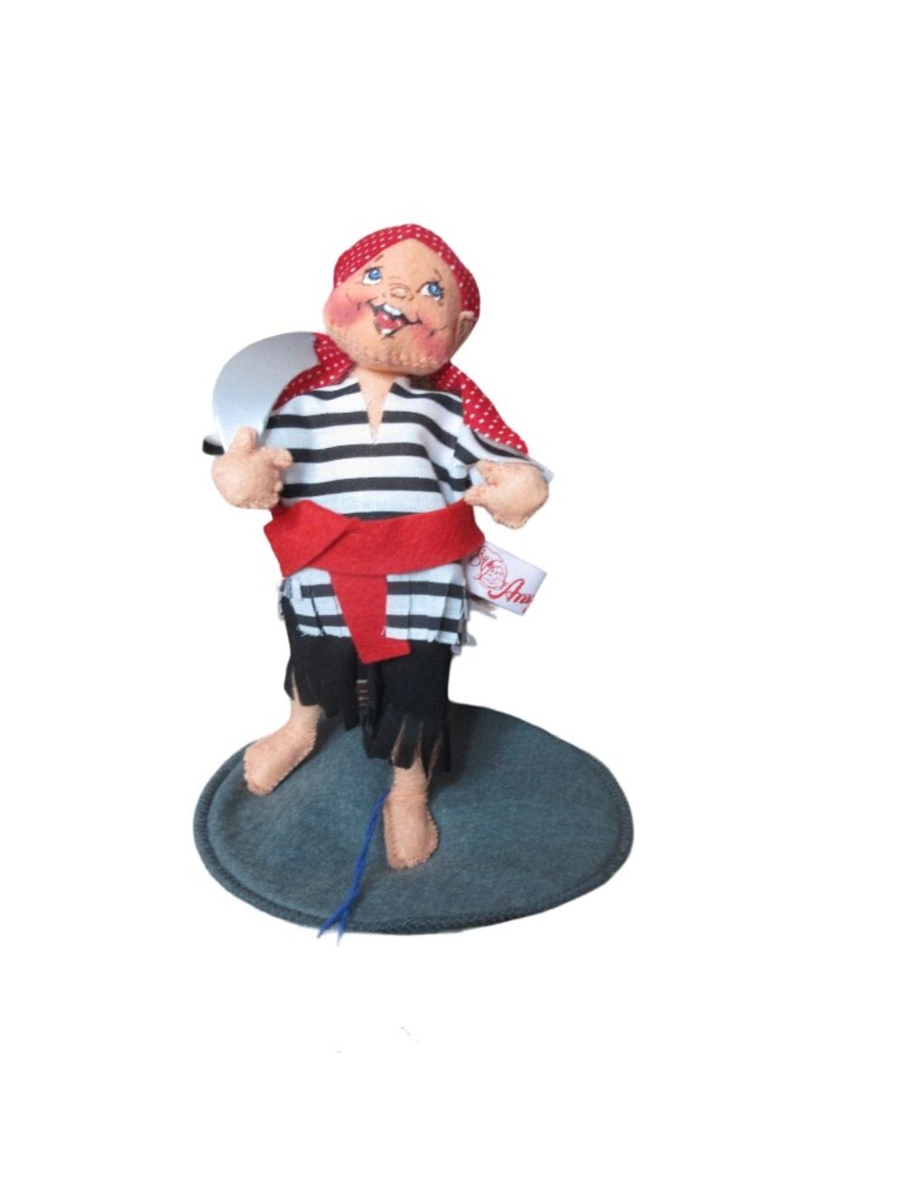 Annalee 7" Pirate Kid on Base - #3038 92 - Vintage 1992